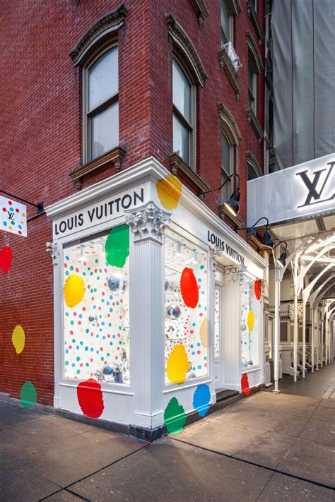 Louis Vuitton overhauls stores with Yayoi Kusama polkadots.